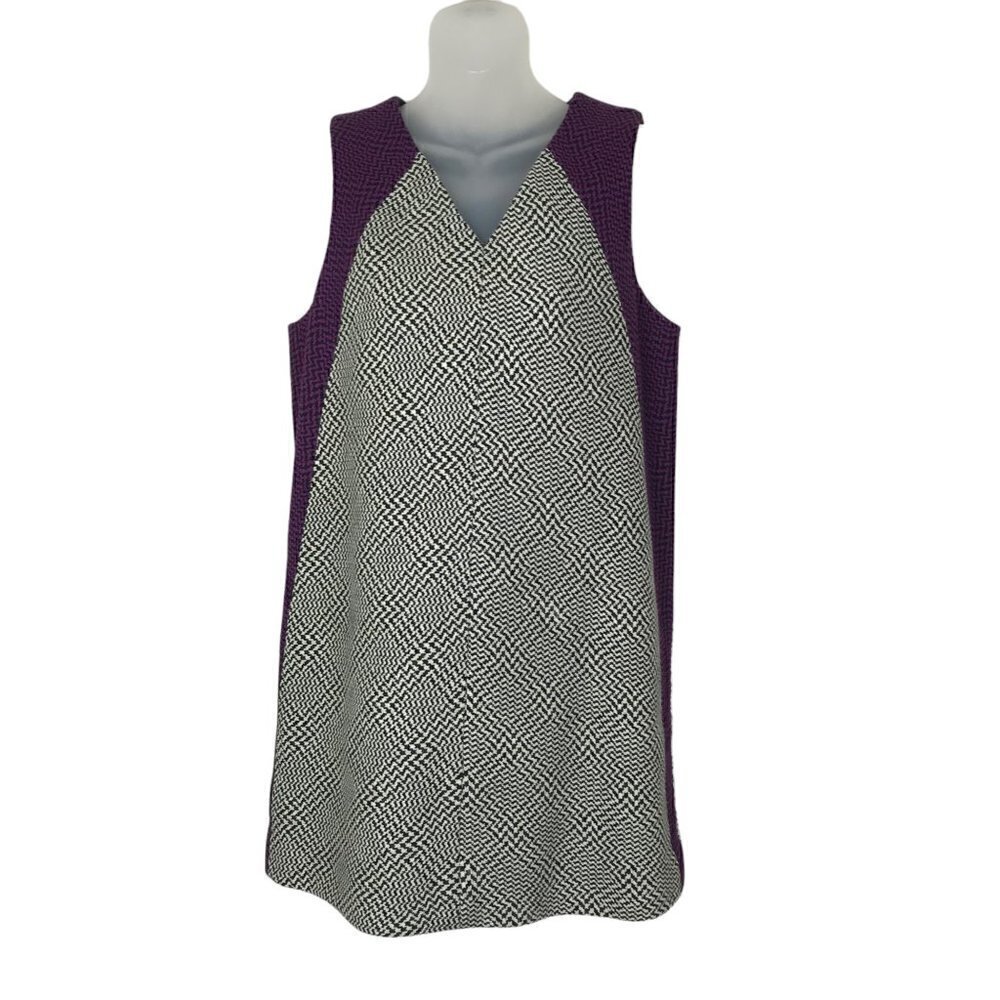 rag &  bone Two Toned Printed Wool Blend Oversized Sleeveless Mini  Dress Size M